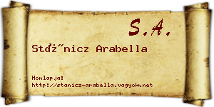 Stánicz Arabella névjegykártya